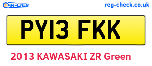 PY13FKK are the vehicle registration plates.
