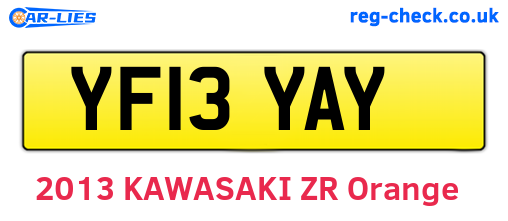 YF13YAY are the vehicle registration plates.