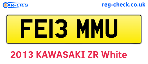 FE13MMU are the vehicle registration plates.