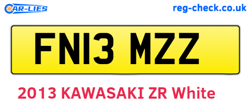 FN13MZZ are the vehicle registration plates.