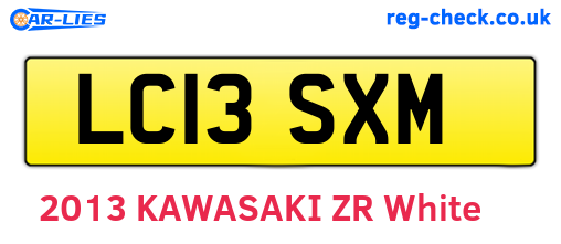 LC13SXM are the vehicle registration plates.