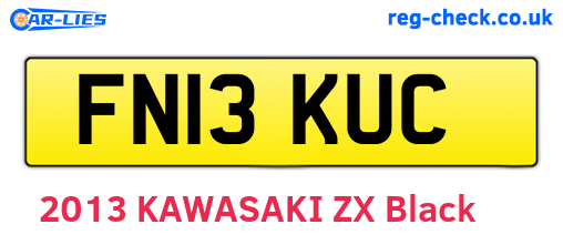 FN13KUC are the vehicle registration plates.