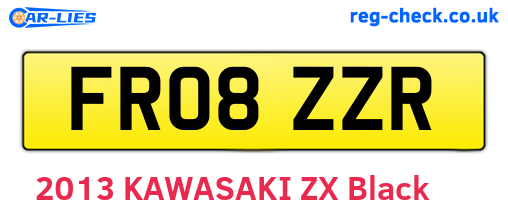 FR08ZZR are the vehicle registration plates.