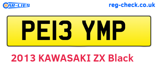 PE13YMP are the vehicle registration plates.