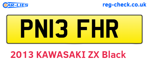PN13FHR are the vehicle registration plates.