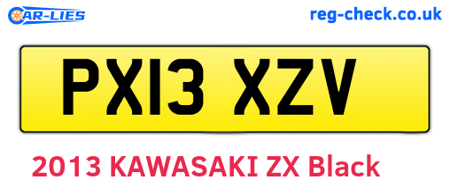 PX13XZV are the vehicle registration plates.