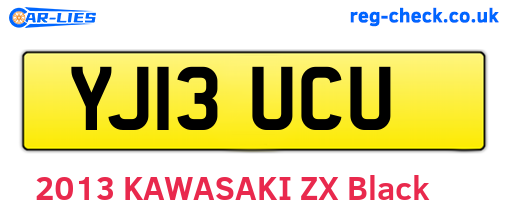 YJ13UCU are the vehicle registration plates.