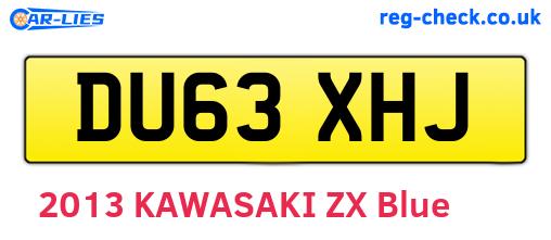 DU63XHJ are the vehicle registration plates.