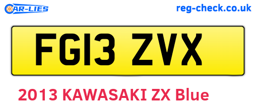 FG13ZVX are the vehicle registration plates.