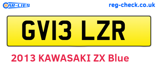 GV13LZR are the vehicle registration plates.