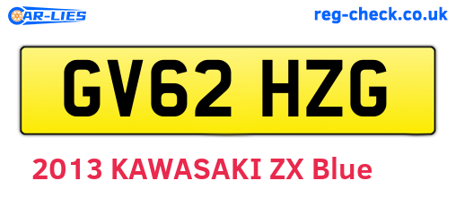 GV62HZG are the vehicle registration plates.