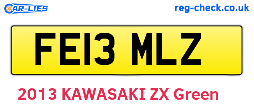 FE13MLZ are the vehicle registration plates.