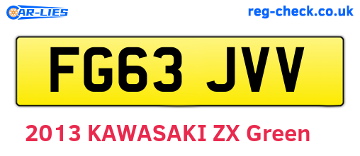 FG63JVV are the vehicle registration plates.