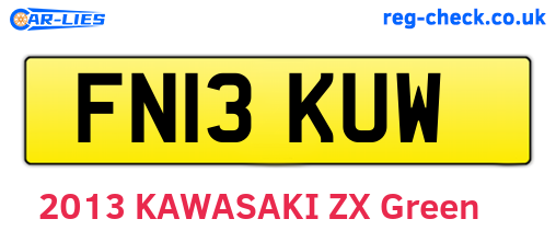FN13KUW are the vehicle registration plates.