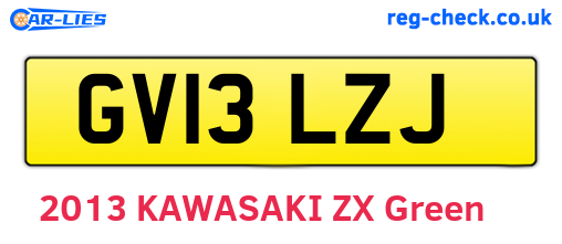 GV13LZJ are the vehicle registration plates.