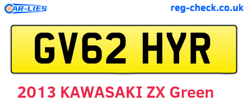 GV62HYR are the vehicle registration plates.