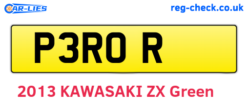 P3ROR are the vehicle registration plates.