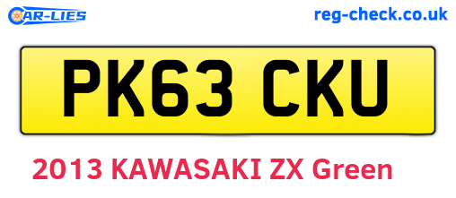 PK63CKU are the vehicle registration plates.