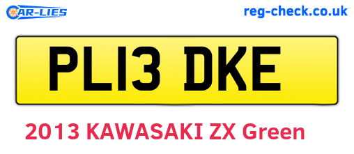 PL13DKE are the vehicle registration plates.