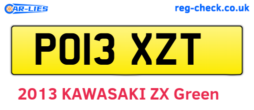 PO13XZT are the vehicle registration plates.