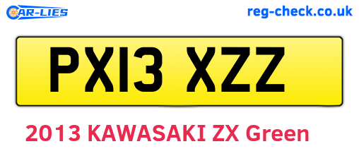 PX13XZZ are the vehicle registration plates.