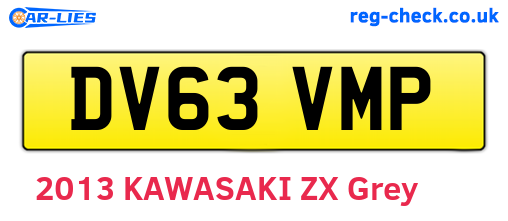 DV63VMP are the vehicle registration plates.