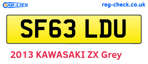 SF63LDU are the vehicle registration plates.