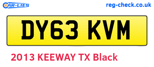 DY63KVM are the vehicle registration plates.
