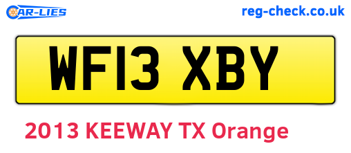 WF13XBY are the vehicle registration plates.