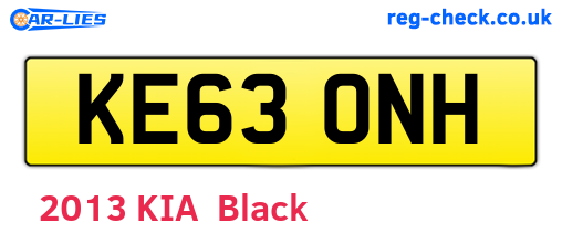 KE63ONH are the vehicle registration plates.