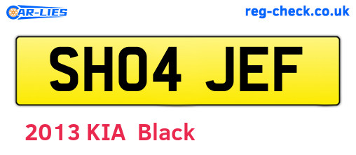 SH04JEF are the vehicle registration plates.