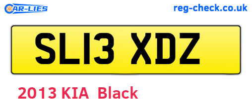 SL13XDZ are the vehicle registration plates.