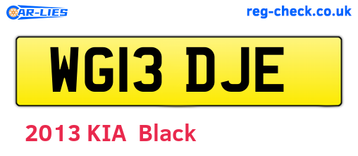 WG13DJE are the vehicle registration plates.