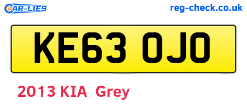 KE63OJO are the vehicle registration plates.