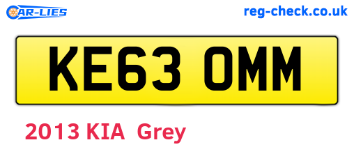 KE63OMM are the vehicle registration plates.