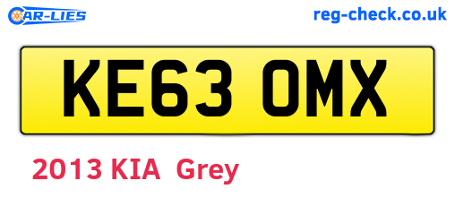 KE63OMX are the vehicle registration plates.