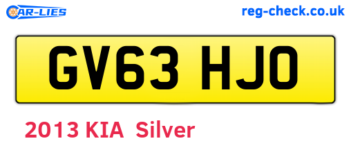 GV63HJO are the vehicle registration plates.