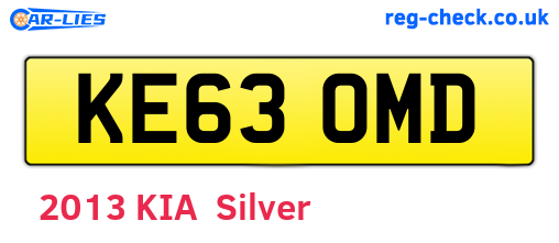 KE63OMD are the vehicle registration plates.
