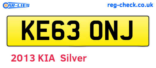 KE63ONJ are the vehicle registration plates.