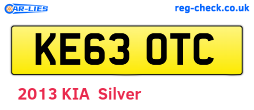 KE63OTC are the vehicle registration plates.