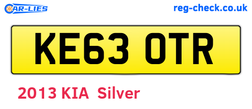 KE63OTR are the vehicle registration plates.