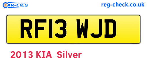 RF13WJD are the vehicle registration plates.
