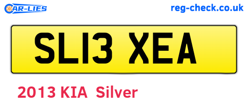 SL13XEA are the vehicle registration plates.