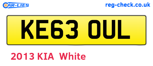 KE63OUL are the vehicle registration plates.