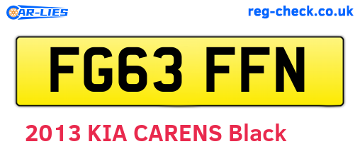 FG63FFN are the vehicle registration plates.