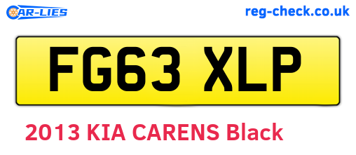 FG63XLP are the vehicle registration plates.