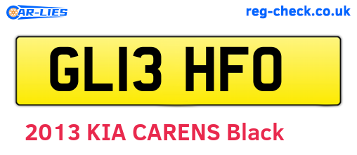 GL13HFO are the vehicle registration plates.