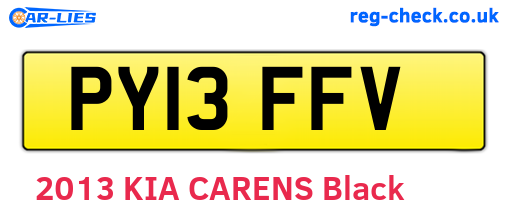 PY13FFV are the vehicle registration plates.