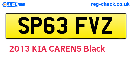 SP63FVZ are the vehicle registration plates.