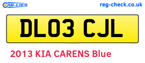 DL03CJL are the vehicle registration plates.